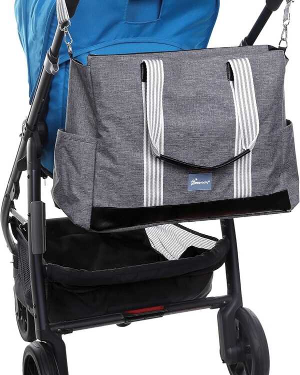 Dreambaby Grey Carry-All Tote Bag With Changing Mat - Image 3