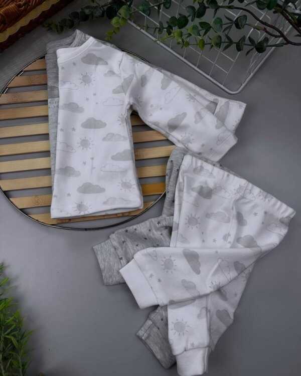 Grey Cloud Long Sleeve 2 Pack Baby Set – Cozy Cotton Comfort for Everyday Adventures - Image 2