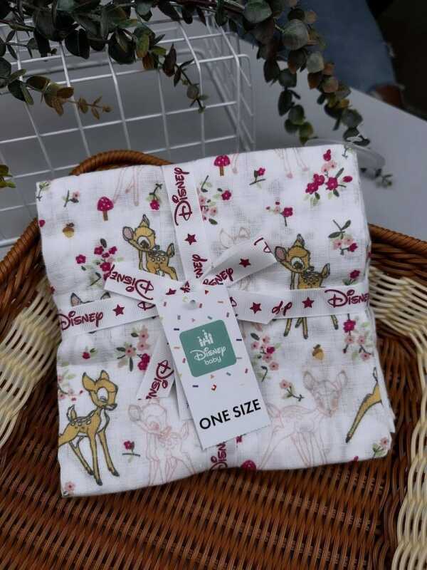 Disney 3 Pack Baby Pink Muslin Cloths