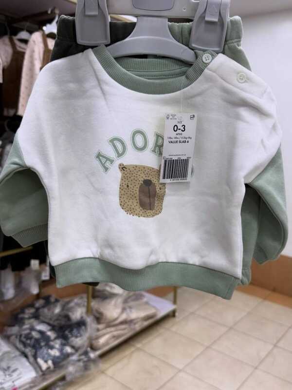 Baby Green Sweatshirt & Joggers Set – Soft Loungewear Outfit for 0–24 Months - Image 2