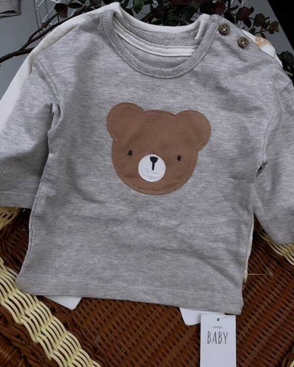 Grey Bear Baby Top & Trousers Set (2 Pack) | Soft Jersey Outfit Kenya - Image 3